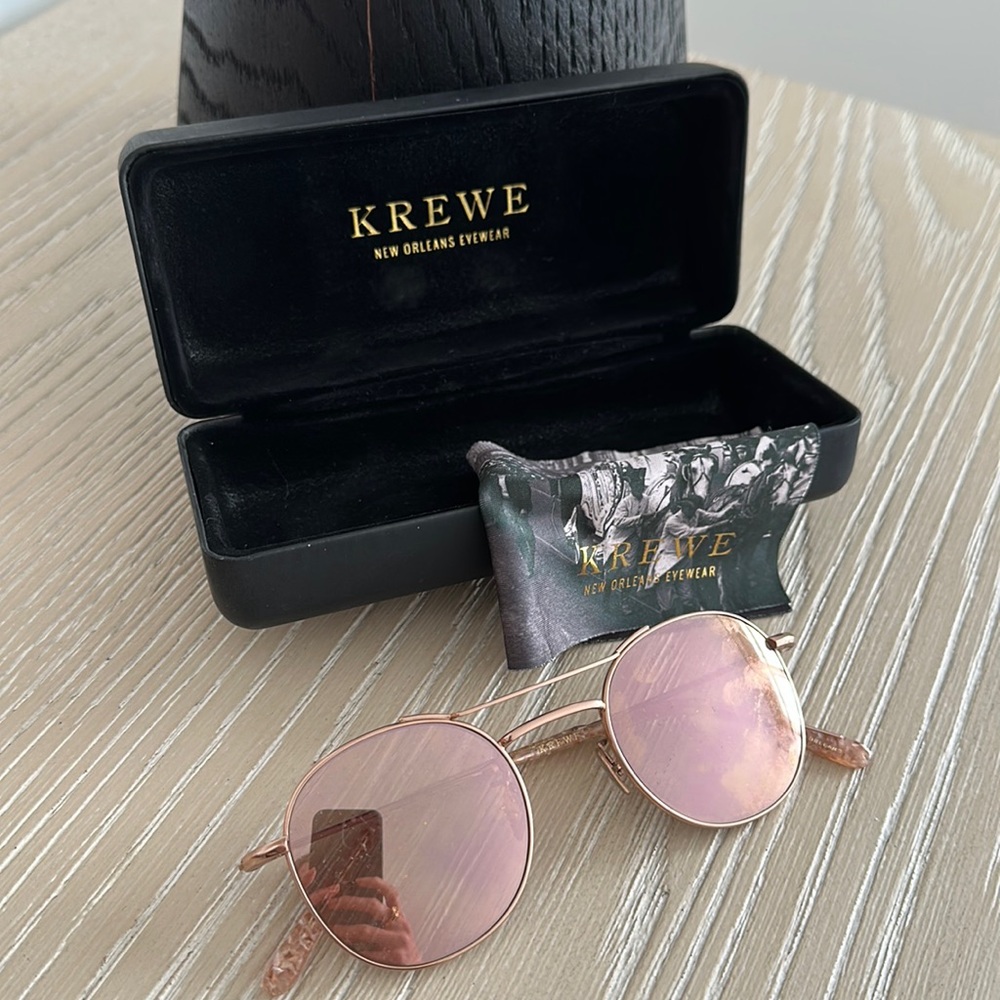 Krewe Orleans Rose Mirrored Sunglasses